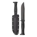 KA-BAR Slabby Fixed Blade Knife 6-9/10? 1095 Cro-Van Nylon Handle Black - Ka-Bar