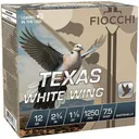 Fiocchi Texas White Wing Shotshells 12ga 2-3/8" 1-1/8oz 1250 fps  #7.5 100/ct - Fiocchi Ammo