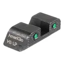 Ameriglo Tritium 2-Dot Handgun Night Sights .240" Square Notch with Serration Hellcat OSP Green with Black - Ameriglo