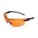Allen ULTRX Keen Safety Glasses Black with Amber Lenses - Allen