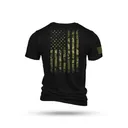Nine Line American Camo Short Sleeve Shirt Black Triblend 2XL - New-Line-Apparel
