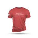Nine Line Feeling Great Again Short Sleeve Shirt Red Triblend 2XL - New-Line-Apparel