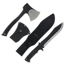 Schrade Machete Axe Combo 8-1/2" Machete Blade 3-2/5" Axe Blade Black - Schrade