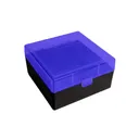 Berry's 009 Ammo Box .243/6.5/.308 Black with Blue Lid 100/ct - Berry-S-Mfg
