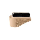 Hogue Overmolded Rubber Grip Extension Base Pad for Glock 26 10/rd Magazines FDE - Hogue