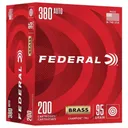 Federal Champion Training Handgun Ammunition 380 Auto 95gr FMJ 980 fps 200/ct - Federal
