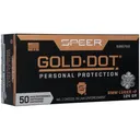 Speer Gold Dot Handgun Personal Protection Ammunition 9mm Luger(+P) 124gr JHP 1220 fps 50/ct - Speer