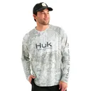 Huk Mossy Oak Pursuit Performance Long Sleeve Crew Shirt MO Seagrass M - Huk