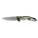 Kershaw Shoreline Bass Folding Knife 3" Drop Point Blade Green Bass - Kershaw