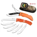 Outdoor Edge RazorPro G Saw Combo Hunting Knife & Folding Saw 3-1/2" Drop Point Blade Orange - Outdoor-Edge