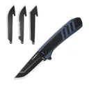 Outdoor Edge Razor VX4 Replaceable Blade Folding Knife 3" Drop Point Blade Blue - Outdoor-Edge