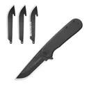 Outdoor Edge Razor VX3 Replaceable Blade Folding Knife 3" Drop Point Blade Black - Outdoor-Edge