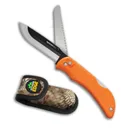 Outdoor Edge RazorPro S Replaceable Blade Folding Knife 3-1/2" Drop Point Blade with Fold Out Saw Orange - Outdoor-Edge