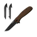 Outdoor Edge Razor VX2 Replaceable Blade Folding Knife 3" Drop Point Blade Brown - Outdoor-Edge