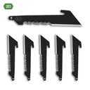 Outdoor Edge 3.0" Utility Blade Pack Half Serration Black 6/ct - Outdoor-Edge