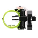 Black Gold Rush Archery Sight 5 .019 Pins 4" Dovetail Micro .019 RH Black - Black-Gold