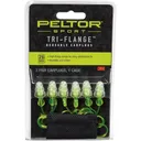 Peltor Sport Tri-Flange Corded Reusable Earplugs 26dB Neon Yellow 3/ct - Peltor