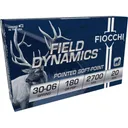 Fiocchi Field Dynamics Rifle Ammunition 30-06 Sprg 180 gr PSP 2700 fps 20/ct - Fiocchi