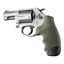 Hogue Overmolded Rubber Full Size Monogrip S&W Round Butt J-Frame Revolvers OD Green - Hogue