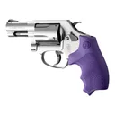Hogue Overmolded Rubber Bantam Grip Closed Backstrap S&W Round Butt J-Frame Revolvers Purple - Hogue