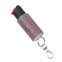 Personal Security Products Studded Key Ring Pepper Spray 1/2 oz Pink - Personal-Security-Products