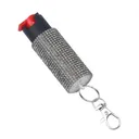 Personal Security Products Studded Key Ring Pepper Spray 1/2 oz Silver - Personal-Security-Products