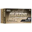 CCI Blazer Brass Handgun Ammunition .38 Spl(+S) 125gr JHP 970 fps 50/ct - Cci