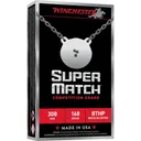 Winchester Super Match Rifle Ammunition 308 Win 168gr OTM 2680fps 20/ct - Winchester