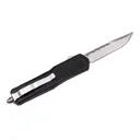 GLFA Medium OTF Automatic Knife 3-1/2" Plain Clip Point Blade Black - Great-Lakes-Firearms