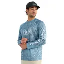 Huk Mossy Oak Pursuit Performance Long Sleeve Crew Shirt MO Shipyard L - Huk