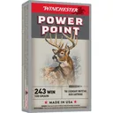 Winchester Power Point Rifle Ammunition .243 Win 100 gr. JSP 2960 fps 20/ct - Winchester