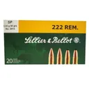 Sellier & Bellot Rifle Ammunition .222 Rem 50 gr SP  - 20/box - Sellier and Bellot