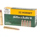 Sellier & Bellot Rifle Ammunition .22 Hornet 45 gr FMJ 2345 fps 20/ct - Sellier-Bellot