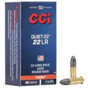 CCI Quiet-22 Rimfire Ammunition .22 LR 40 gr LRN 710 fps 50/ct - CCI