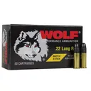 Wolf Match Extra Rimfire Ammunition .22 LR 40 gr RN 1050 fps 50/ct (BY ELEY) - Wolf