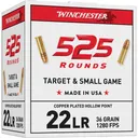 Winchester .22 LR Bulk Pack Rimfire Ammunition .22 LR 36 gr CPHP 525/ct - Winchester