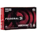 Federal American Eagle Rifle Ammunition .223 Rem 75gr TMJ 2775 fps 20/ct - Federal