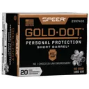 Speer Gold Dot Short Barrel Handgun Ammunition .40 S&W 180 gr HP 950 fps 20/ct - Speer