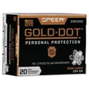 Speer Gold Dot Handgun Ammunition 9mm Luger 124 gr HP 1150 fps 20/ct - Speer