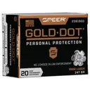 Speer Gold Dot Handgun Ammunition 9mm Luger 147 gr HP 985 fps 20/ct - Speer