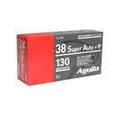 Aguila Handgun Ammunition .38 Super Auto+P 130 gr FMJ 1220 fps 50/ct - Aguila