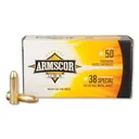 Armscor Handgun Ammunition .38 SPL 158 gr FMJ 891 fps 50/ct - Armscor