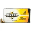 Armscor Handgun Ammunition .380 ACP 95 gr FMJ 920 fps 50/ct - Armscor