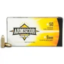 Armscor Handgun Ammunition 9mm Luger 124 gr FMJ 1090 fps 50/ct - Armscor