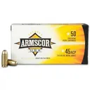 Armscor Handgun Ammunition .45 ACP 230 gr FMJ 849 fps 50/ct - Armscor