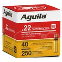 Aguila Super Extra High Velocity Rifle Ammunition .22 LR 40 gr. CPSP 1255 fps 250/ct - Aguila Ammo