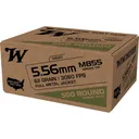 Winchester USA Lake City M855 Green Tip Rifle Ammunition 5.56mm 62 gr. FMJ 3060 fps 500/ct - Winchester