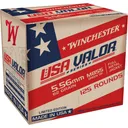 Winchester USA Valor M855 Green Tip Rifle Ammunition 5.56X45 NATO 62 gr. FMJ 3060 fps 125/ct - Winchester