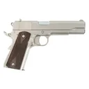 SDS Imports 10100562 1911 A1 Stakeout Full Size Frame 38 Super 9+1 5"Stainless Button-Rifled Barrel, Nickel Serrated Stainless Steel Slide, Nickel Steel Frame w/Beavertail, Turkish Walnut Grip - Tisas