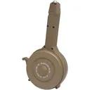RWB Drum Mag Glock 45ACP 40rd Tan Polymer High-Capacity Magazine - Red, White & Blue, Llc